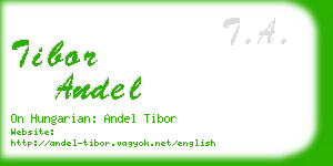 tibor andel business card